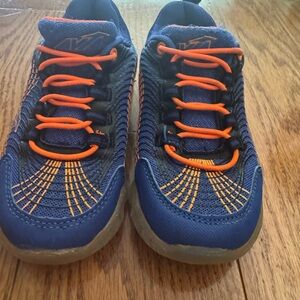 Kids Blue and Orange Athletic Shoes
